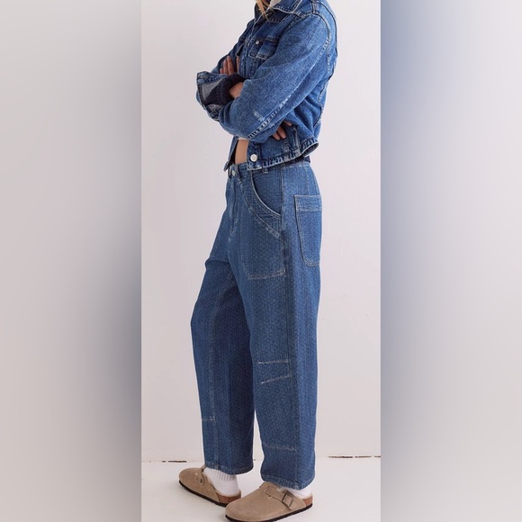 NWT We The Free Midnight Voyage Harem Jeans in Journey Blue Size XL - Picture 3 of 10